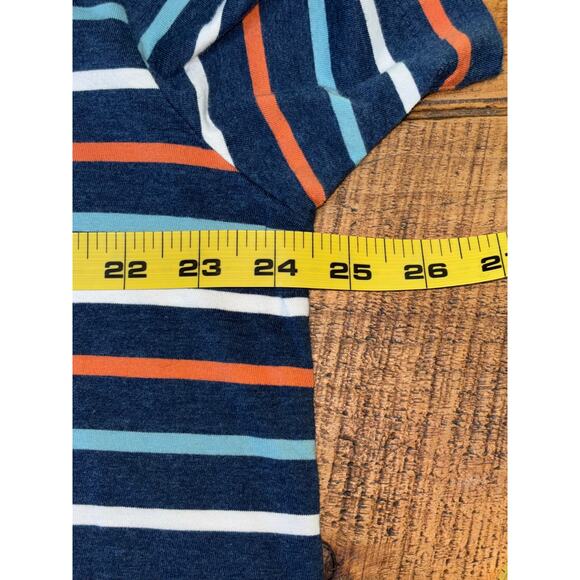Mens Patagonia Blue Orange Stripe Short Sleeve Organic Cotton Polo Shirt XL - Picture 6 of 9